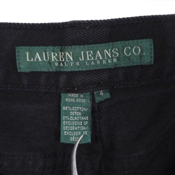 RALPH LAUREN Women's Jeans 4 Vintage HONG KONG MADE Black Beaded Floral - Picture 2 of 16